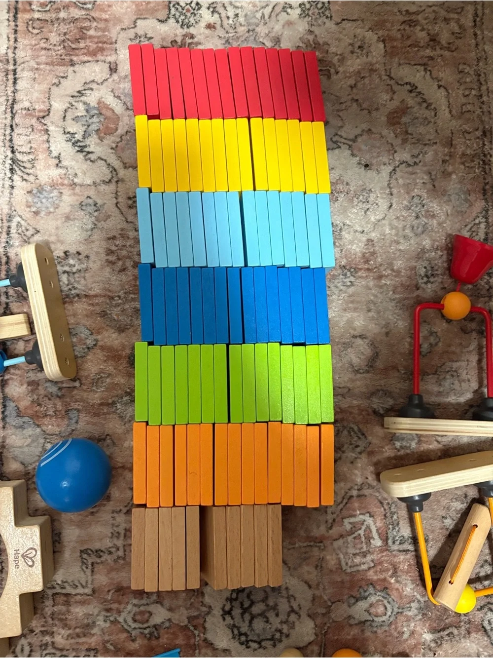 Hape Dynamo Dominos 107 Pieces Complete Set Wooden Toys